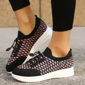 Navrina Women Fashion Fly Knit Breathable Fashion Sneakers