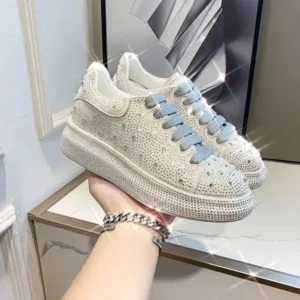 Navrina Casual Rhinestone Platform Sneakers