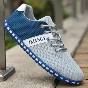 Navrina Men Casual Color Matching Breathable Mesh Flat Shoes