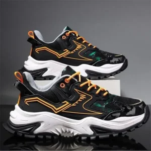 Navrina Men Spring Autumn Fashion Casual Colorblock Mesh Cloth Breathable Rubber Platform Shoes Sneakers