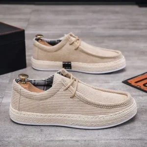 Navrina Men'S Fashion Breathable Stripe Canvas Shoes