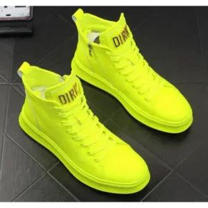 Navrina Men'S Fashion Bright Color High-Top Sneakers