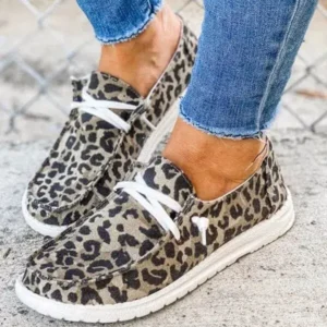 Navrina Women Leopard Casual Flat Loafers Shoes