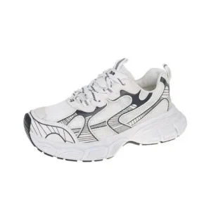 Navrina Women Fashion Distinctive Color Changing Lace-Up Comfortable Breathable Thick-Soled Sneakers