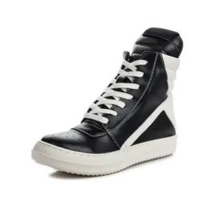 Navrina Women Fashion Casual Black White Inverted Triangle High Top Shoes