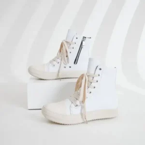 Navrina Women Fashionable Hip Hop White High Top Sneakers