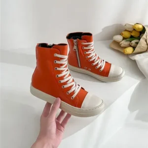 Navrina Orange Up Platform High Top Casual Shoes