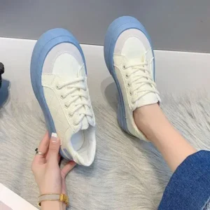 Navrina Women Fashion Round Toe Lace-Up Sneakers